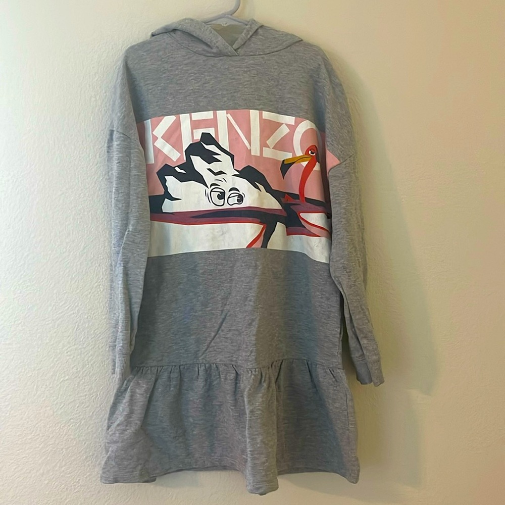 Kenzo Girls Sweater Dress Hoodie sz 10